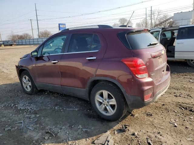 3GNCJLSB6HL273153 - 2017 CHEVROLET TRAX 1LT BURGUNDY photo 2