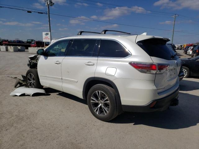 5TDKKRFH7GS128389 - 2016 TOYOTA HIGHLANDER XLE 白色 照片 2
