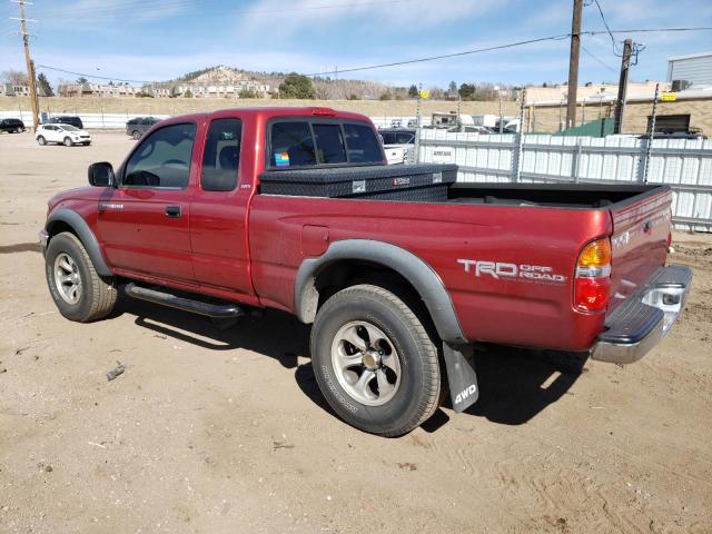 5TEWN72N52Z893816 - 2002 TOYOTA TACOMA XTRACAB RED photo 2