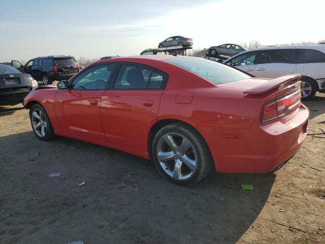 2C3CDXCT9EH330498 - 2014 DODGE CHARGER R/T RED photo 2