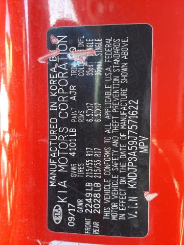 KNDJP3A59J7571622 - 2018 KIA SOUL + RED photo 12