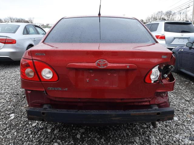 1NXBR32E05Z547547 - 2005 TOYOTA COROLLA CE RED photo 6