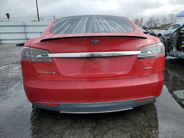 5YJSA1DP1DFP11264 - 2013 TESLA MODEL S Czerwony zdjęcie 6