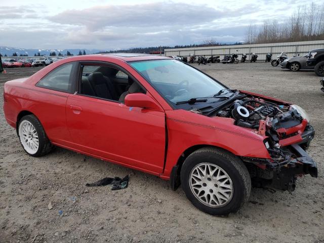 1HGEM21092L080857 - 2002 HONDA CIVIC EX RED photo 4