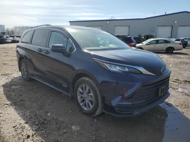 5TDKRKEC6MS069520 - 2021 TOYOTA SIENNA LE BLUE photo 4