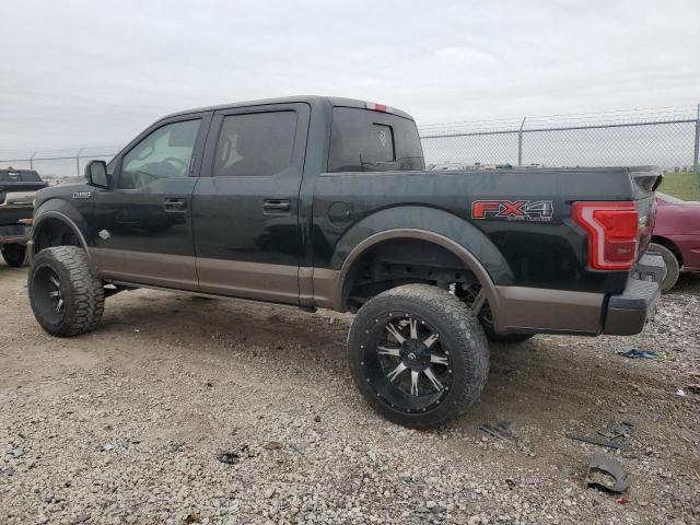 1FTEW1EF0FFB12732 - 2015 FORD F150 SUPERCREW GREEN photo 2