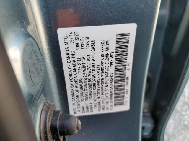 2HKRM4H54EH688422 - 2014 HONDA CR-V EX TEAL photo 12