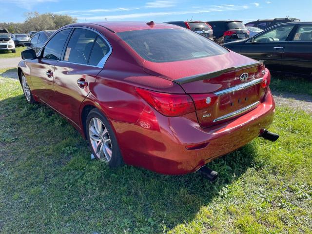 JN1BV7AR5FM398469 - 2015 INFINITI Q50 BASE RED photo 3