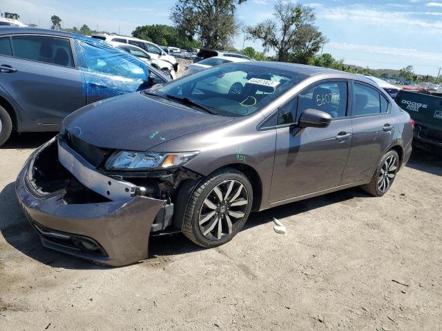 19XFB2F91FE257562 - 2015 HONDA CIVIC EXL GRAY photo 1