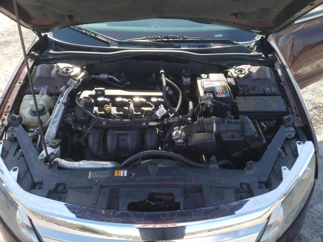 3FAHP0HA6CR213184 - 2012 FORD FUSION SE BURGUNDY photo 11