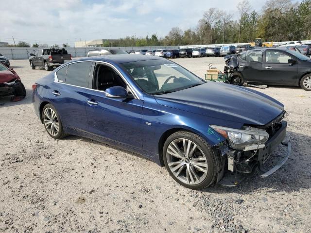 JN1EV7AR4JM441401 - 2018 INFINITI Q50 LUXE BLUE photo 4