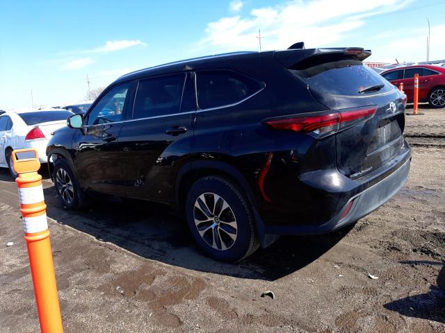 5TDGZRBH7MS117718 - 2021 TOYOTA HIGHLANDER XLE BLACK photo 2