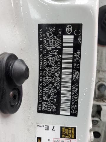 JTDKARFP4H3001872 - 2017 TOYOTA PRIUS PRIM თეთრი ფოტო 12