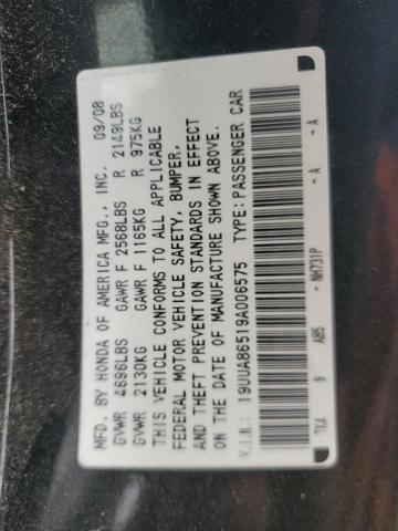 19UUA86519A006575 - 2009 ACURA TL BLACK photo 12