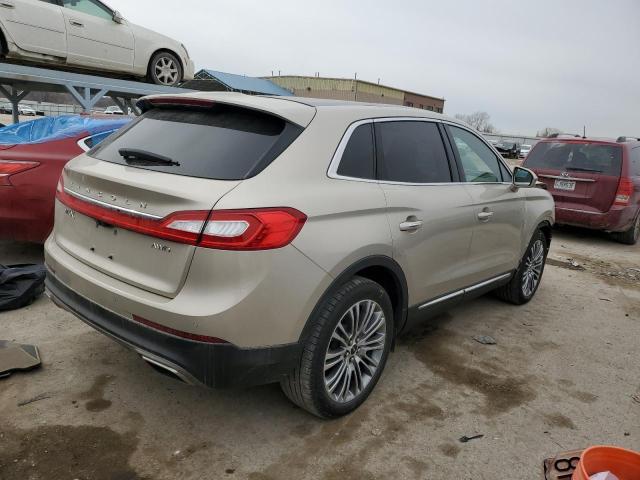 2LMPJ8LR5HBL13690 - 2017 LINCOLN MKX RESERVE TAN photo 3