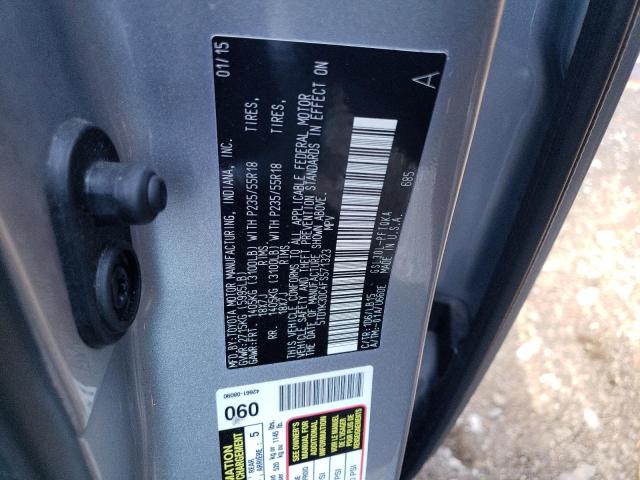 5TDYK3DC4FS571323 - 2015 TOYOTA SIENNA XLE SILVER photo 13