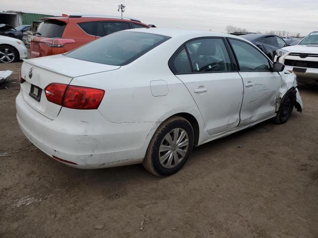 3VW2K7AJ1EM334784 - 2014 VOLKSWAGEN JETTA BASE WHITE photo 3