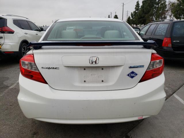 19XFB5F57CE003994 - 2012 HONDA CIVIC NATURAL GAS WHITE photo 6