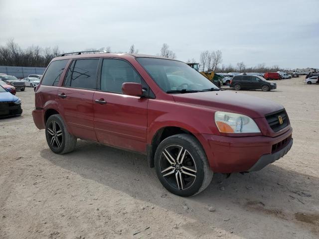 2HKYF18653H605493 - 2003 HONDA PILOT EXL MAROON photo 4