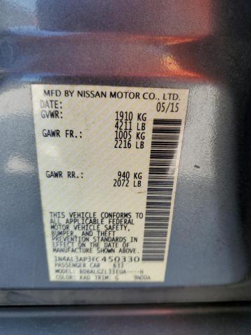 1N4AL3AP3FC450330 - 2015 NISSAN ALTIMA 2.5 GRAY photo 12