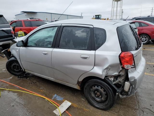 KL1TD66667B762609 - 2007 CHEVROLET AVEO BASE SILVER photo 2