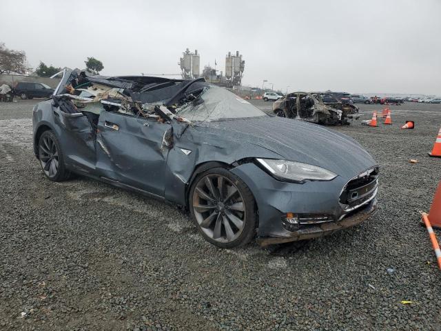 5YJSA1CPXCFP01610 - 2012 TESLA MODEL S GRAY photo 4