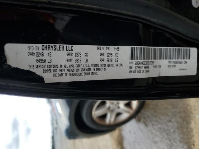 2B3KA43G38H317205 - 2008 DODGE CHARGER BLACK photo 12