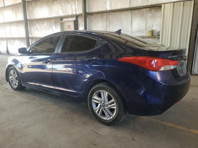 5NPDH4AEXCH137675 - 2012 HYUNDAI ELANTRA GLS BLUE photo 2