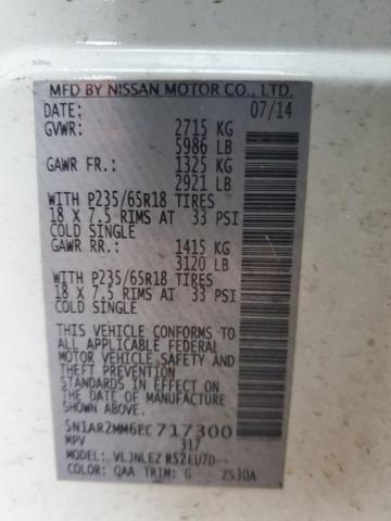 5N1AR2MM6EC717300 - 2014 NISSAN PATHFINDER S Ağ foto 13