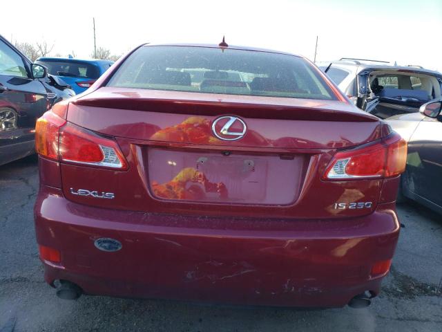 JTHBK262695089451 - 2009 LEXUS IS 250 RED photo 6