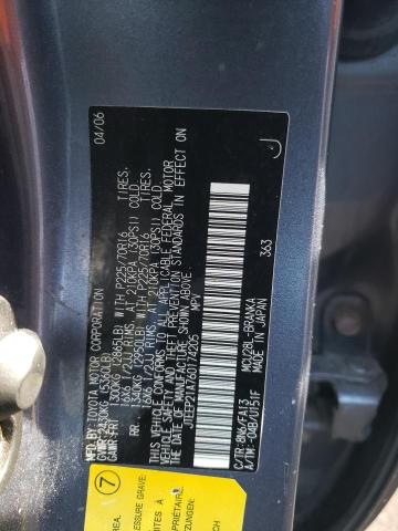 JTEEP21A760174205 - 2006 TOYOTA HIGHLANDER LIMITED BLUE photo 13