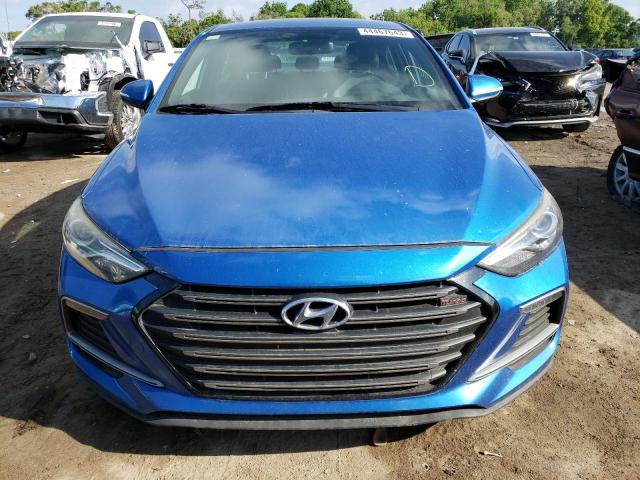 KMHD04LB9JU495164 - 2018 HYUNDAI ELANTRA SPORT BLUE photo 5