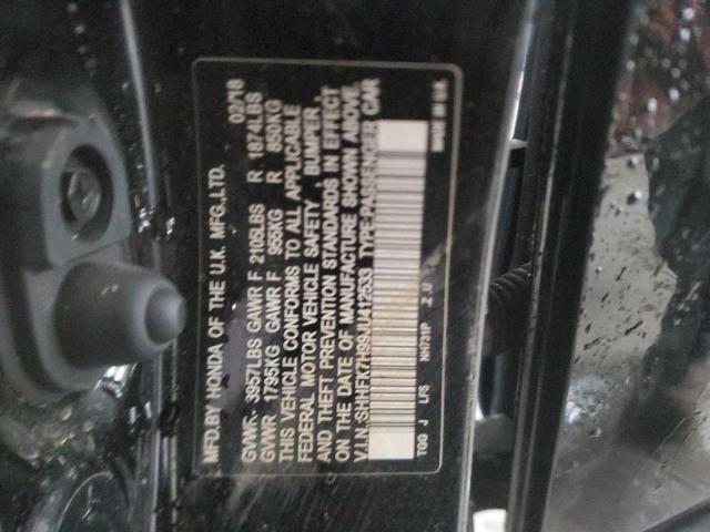 SHHFK7H99JU412533 - 2018 HONDA CIVIC SPORT TOURING BLACK photo 12