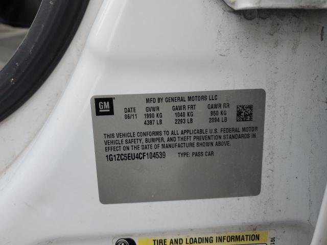 1G1ZC5EU4CF104539 - 2012 CHEVROLET MALIBU 1LT WHITE photo 12