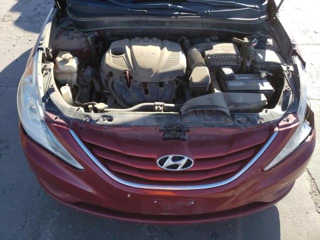 5NPEB4ACXDH664539 - 2013 HYUNDAI SONATA GLS RED photo 11