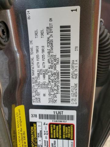 5TFRM5F12EX080067 - 2014 TOYOTA TUNDRA DOUBLE CAB SR/SR5 GRAY photo 13