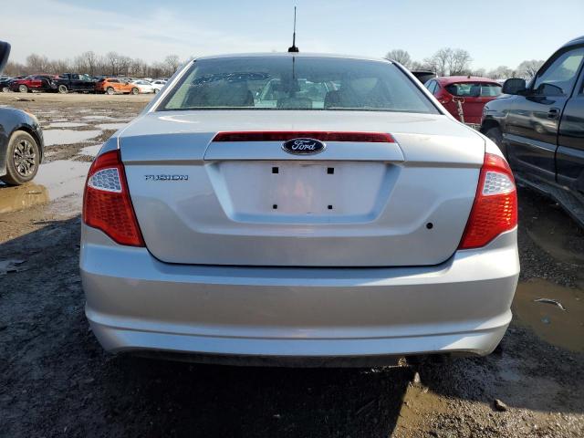 3FAHP0GA8CR206660 - 2012 FORD FUSION S SILVER photo 6