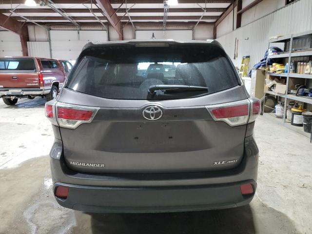 5TDJKRFH7FS217101 - 2015 TOYOTA HIGHLANDER XLE GRAY photo 6