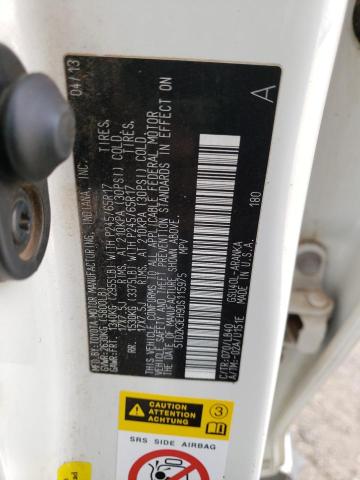 5TDZK3EH9DS115975 - 2013 TOYOTA HIGHLANDER BASE أبيض صورة 13