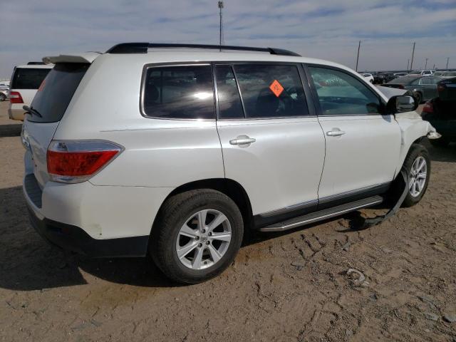 5TDZK3EH9DS115975 - 2013 TOYOTA HIGHLANDER BASE أبيض صورة 3