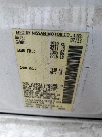 1N4AL3AP0DC922710 - 2013 NISSAN ALTIMA 2.5 WHITE photo 12