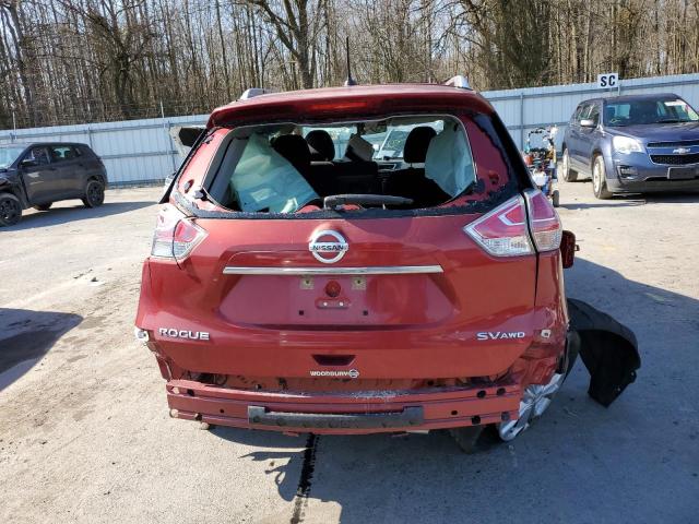 KNMAT2MV4FP532428 - 2015 NISSAN ROGUE S RED photo 6