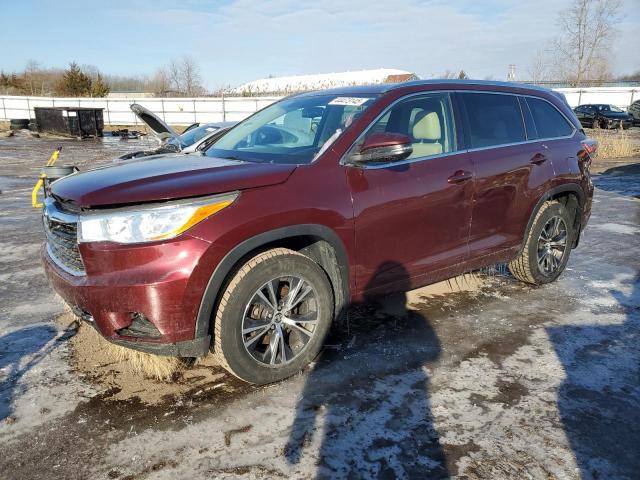 5TDJKRFH3GS230462 - 2016 TOYOTA HIGHLANDER XLE MAROON photo 1