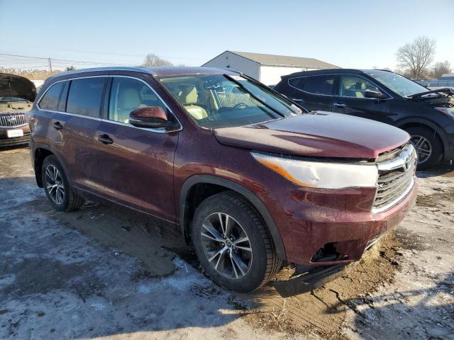 5TDJKRFH3GS230462 - 2016 TOYOTA HIGHLANDER XLE MAROON photo 4