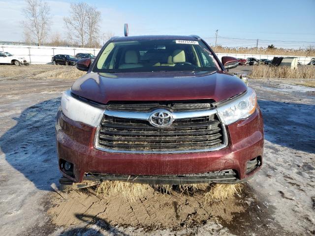 5TDJKRFH3GS230462 - 2016 TOYOTA HIGHLANDER XLE MAROON photo 5