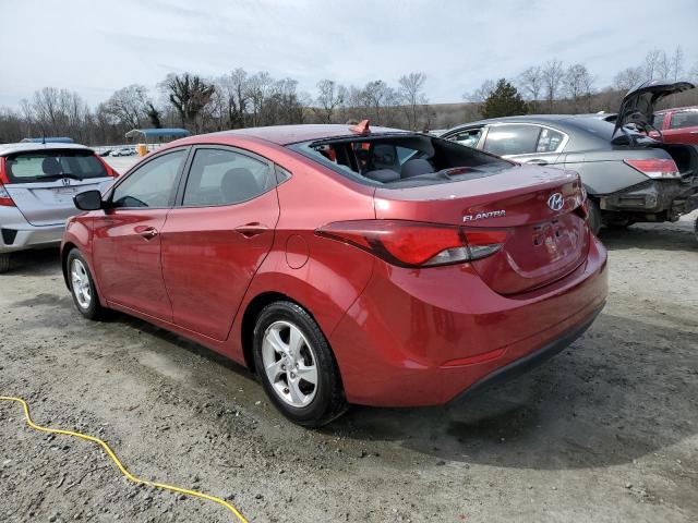 5NPDH4AE1EH528989 - 2014 HYUNDAI ELANTRA SE BURGUNDY photo 2