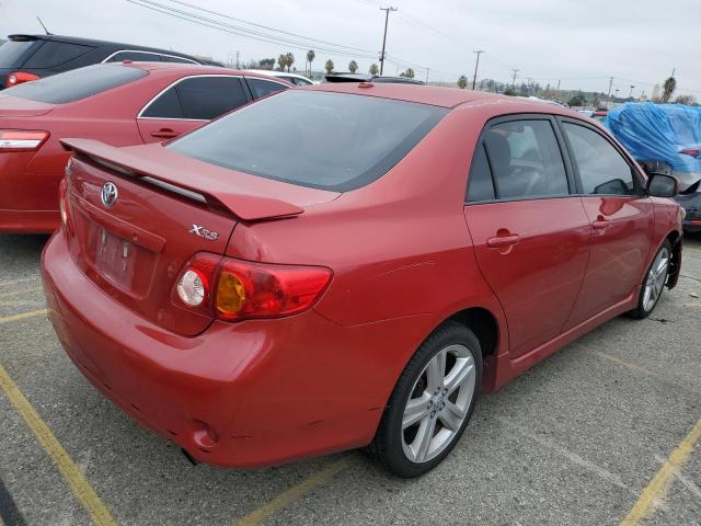 1NXBE40E29Z004629 - 2009 TOYOTA COROLLA XRS RED photo 3