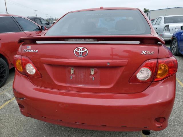 1NXBE40E29Z004629 - 2009 TOYOTA COROLLA XRS RED photo 6