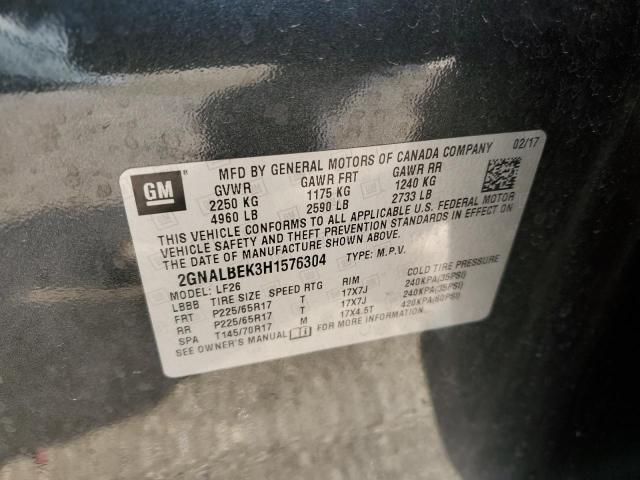 2GNALBEK3H1576304 - 2017 CHEVROLET EQUINOX LS GRAY photo 12