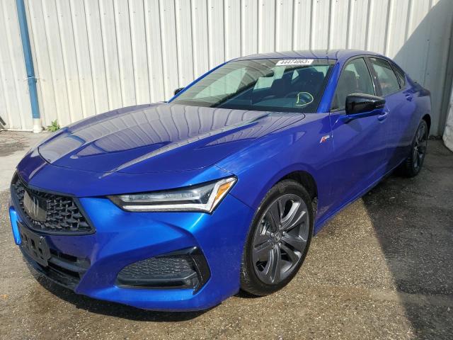 19UUB6F57MA003593 - 2021 ACURA TLX TECH A Կապույտ լուսանկար 1